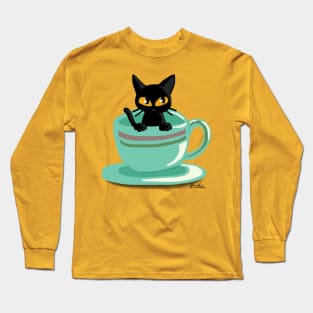 cat in the cup Long Sleeve T-Shirt